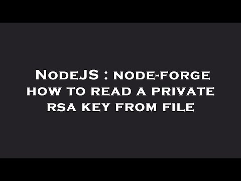 NodeJS : node-forge how to read a private rsa key from file