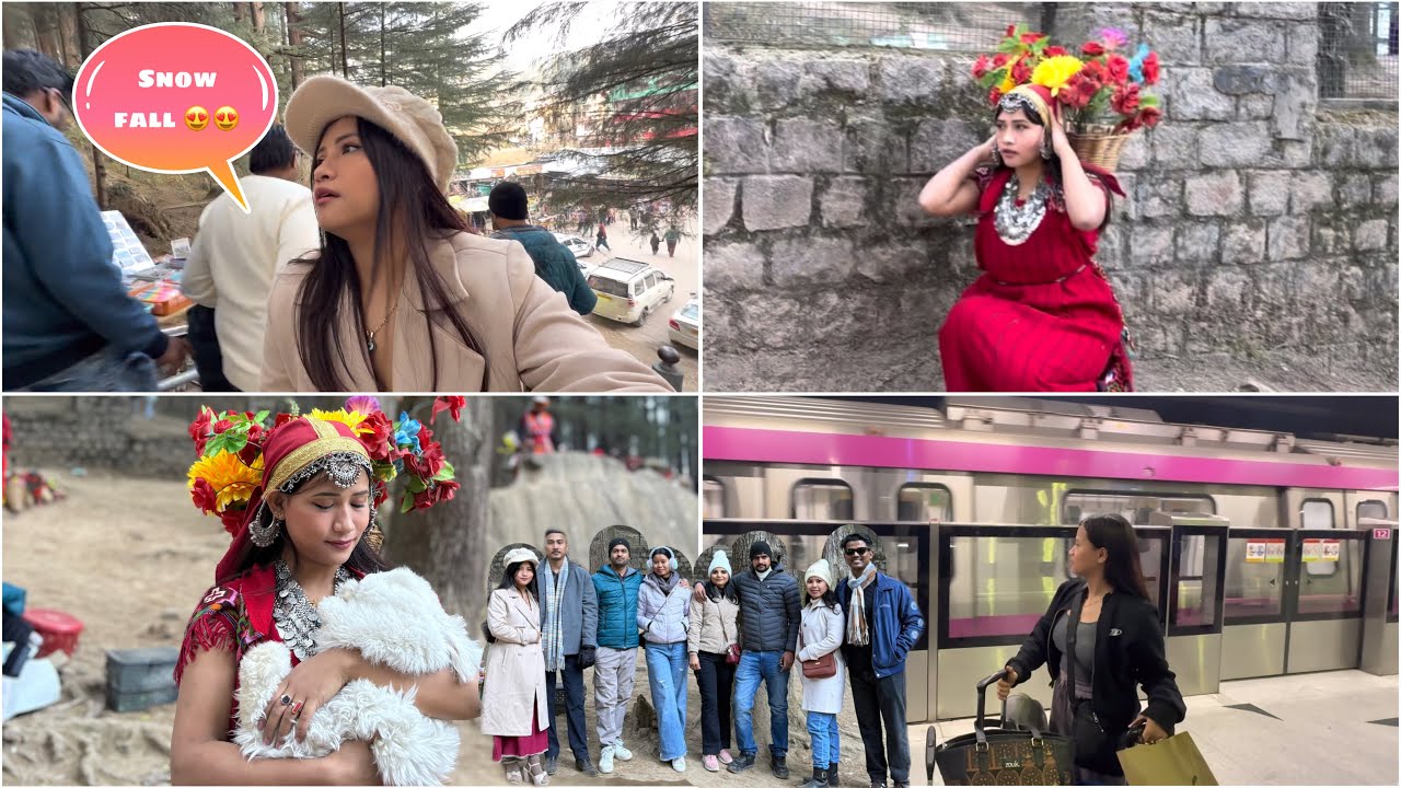 Manali da koiba chtle☺️office ki oina trip macha ama 😍😍#manali #snow 