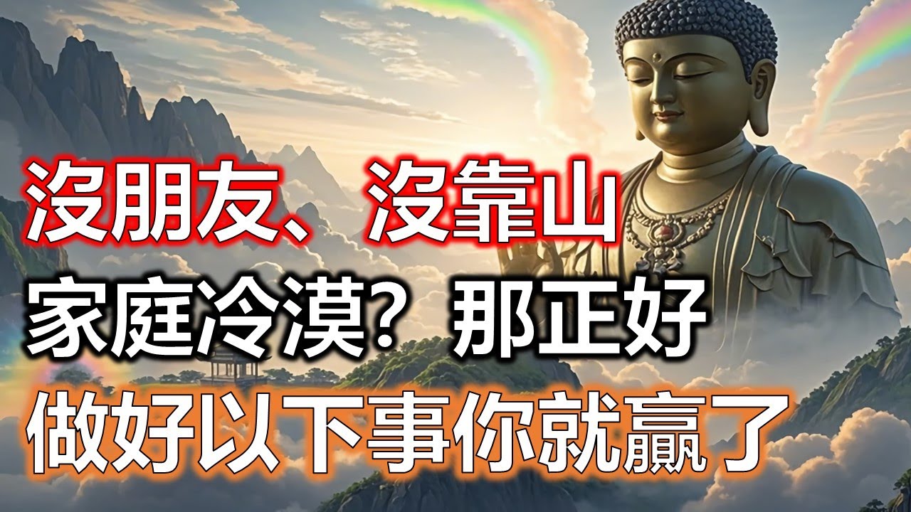 沒朋友、沒靠山、家庭冷漠？那正好，做好以下事你就贏了#風水#因果#智慧