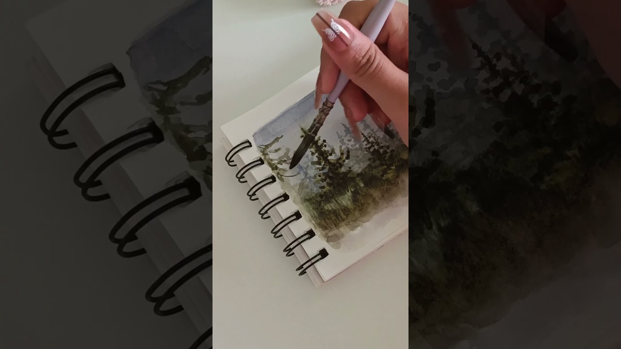 Mini Watercolor Painting Watercolorpainting Shorts