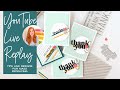 Carissa Crafts Live Monday Edition - Masculine Thank You Cards For Mass Production