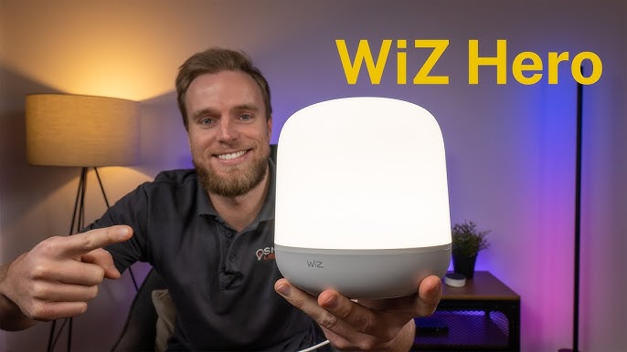 A perfect mood with connected lighting with the WiZ Hero table lamp. -  YouTube