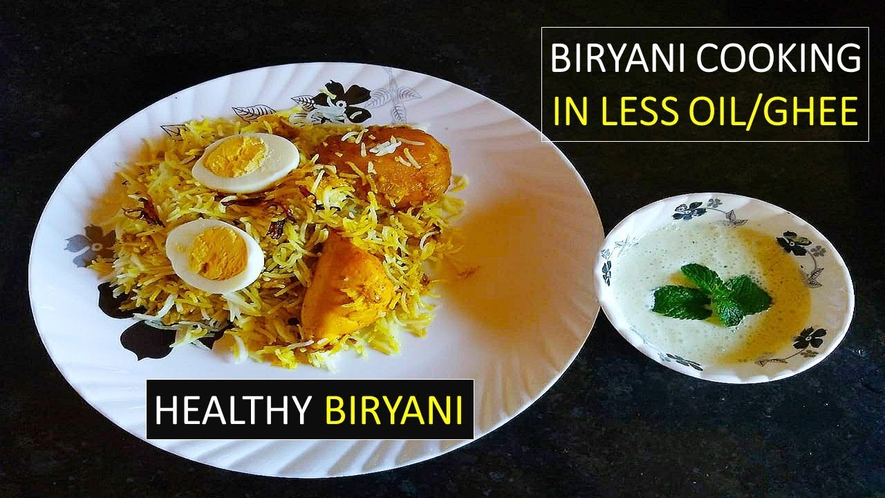 Chicken biryani Cooking challenge in less oil/ghee | Healthy chicken biryani cooking tutorial