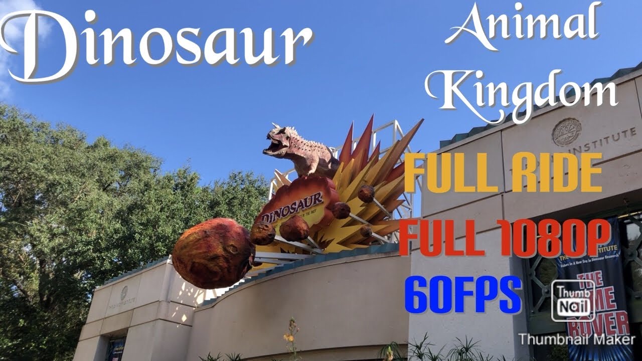 Dinosaur Full Ride, Full Queue, Animal Kingdom Dino Land 1080p, 60fps ...