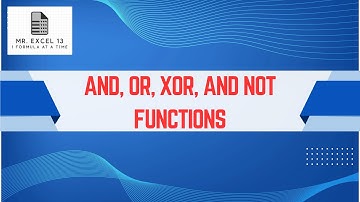 AND, OR, XOR, and NOT Fuctions (Intermediate)
