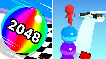 Ball Run 2048 Vs Stack Rider Max TikTok Levels Walkthrough Gameplay HT14