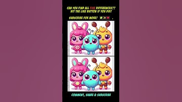 CHALLENGE YOU to find all 5 differences Spot the difference! 🧩✨🧠#findthedifference