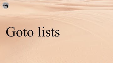 Classic: Goto lists