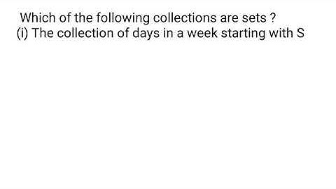 Q 1 -  Ex 1.1 sets - NIOS math solution class 11th chapter 1