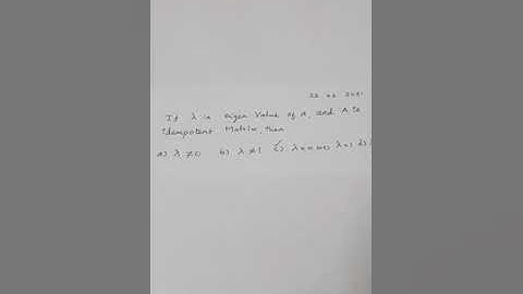 How to find eigen value of idempotent matrix.