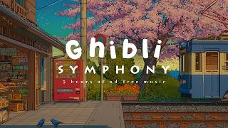 spirited away to ghibli 🎻 3 hours of ghibli film orchestras for study sessions [no ads]
