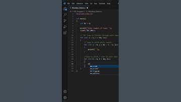 Rhombus pattern in C programming #shorts #patternprinting #viral