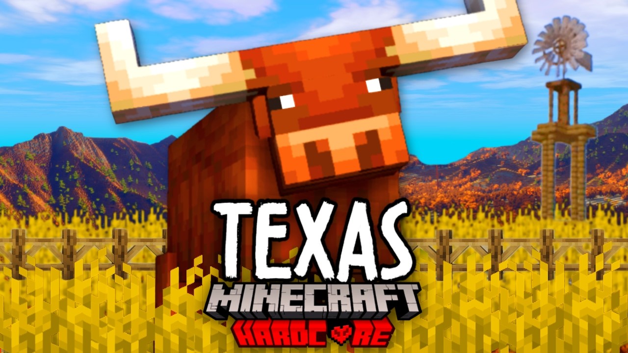 I Survived 100 Days in TEXAS in Hardcore Minecraft!