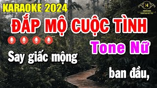 Đắp Mộ Cuộc Tình Karaoke Tone Nữ Nhạc Sống | Âm Thanh Siêu Hay Đẳng Cấp | Trọng Hiếu