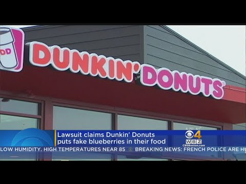 Video: Blueberry Dunkin 'Donuts tellen niet als echt fruit, schokkende rechtszaakclaims