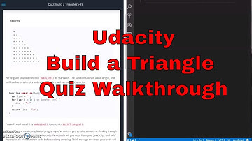 Udacity - Build a Triangle Quiz Walkthrough - JavaScript