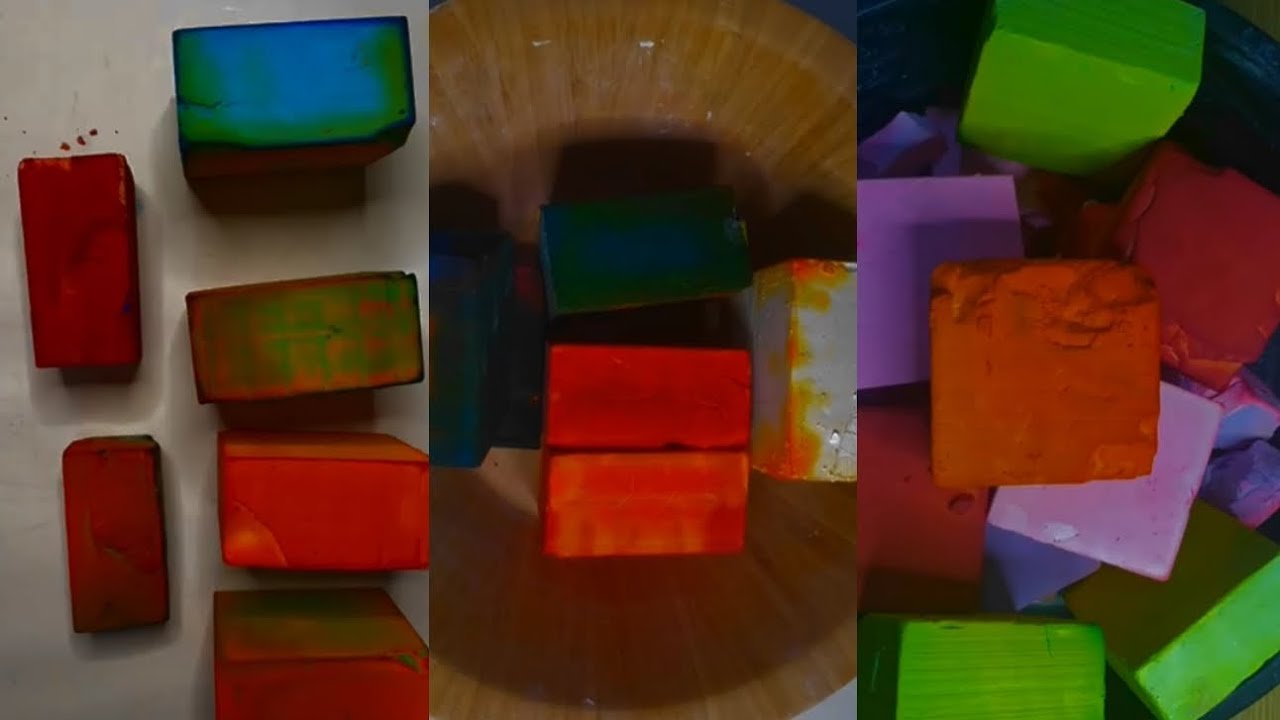 Crispy Crunchy dusty DYED gym chalk 🟧💚 Gym Chalk Edit compilation ️ ...
