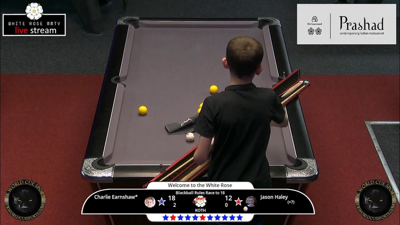 Charlie Earnshaw* v Jason Haley Blackball Rules Race to 18 for KOTH YouTube