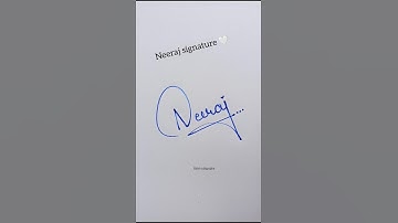 Neeraj signature design ✍️🇮🇳 #shorts #signature