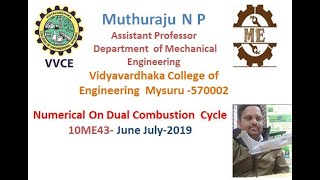 Dual Combustion Cycle Problem 1 from 10ME43