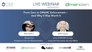 From Zero to DMARC Enforcement — And Why It Was Worth It - CSA Live Webinar 2026