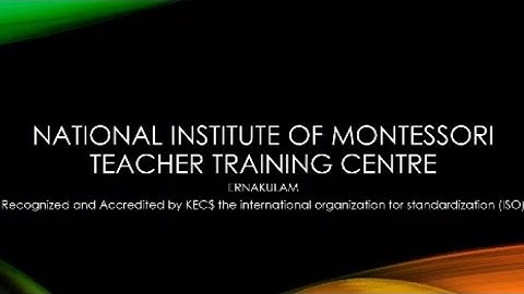 The Institute of montessory teachers traing centre(online class for pre kg)