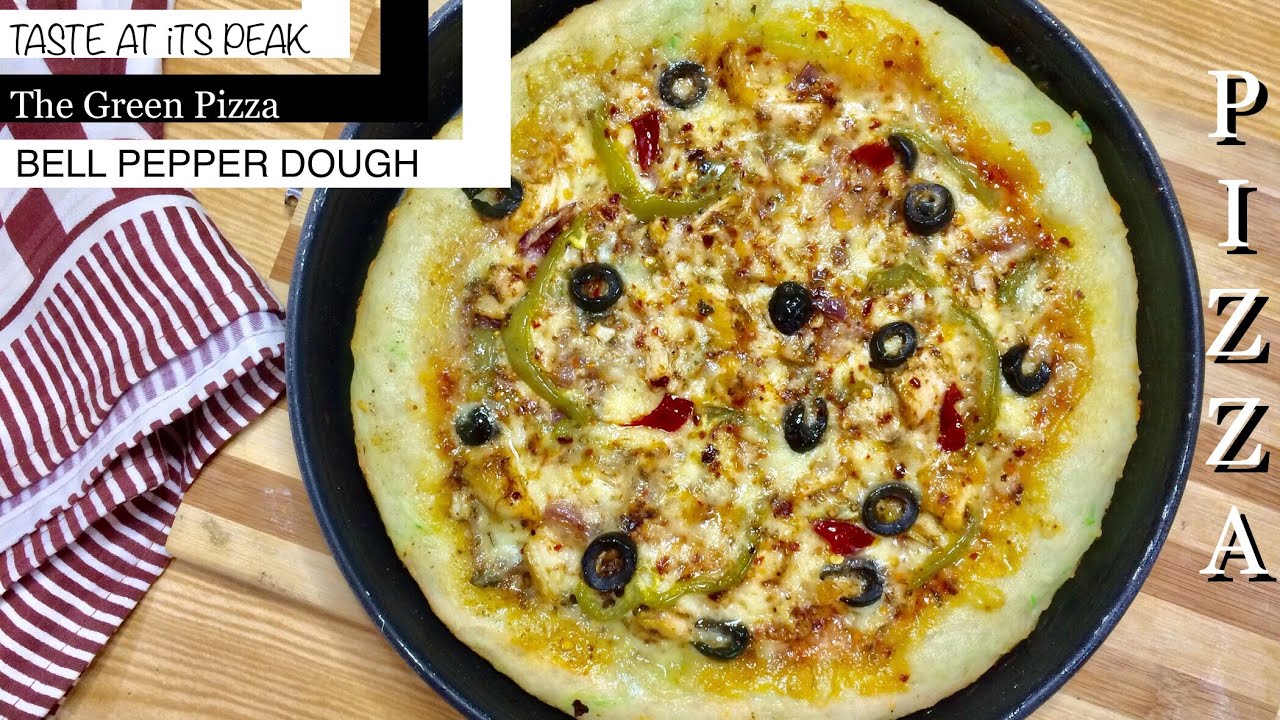 Bell Pepper Dough Pizza The Green Pizza recipe By Taste at its peak