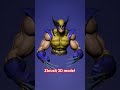 Zbrush 3D model Wolverine the X-Men #zbrush #3dprinting #comics #marvelcomics #wolverine #deadpool