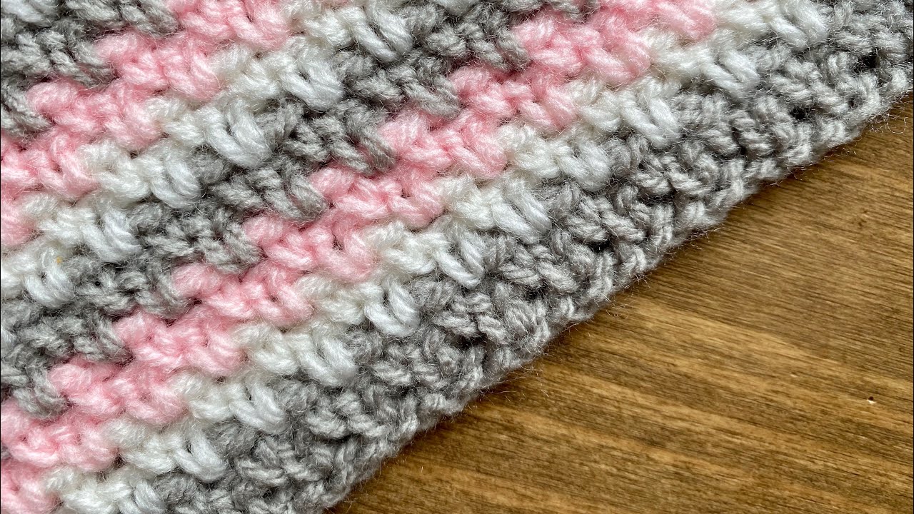 How to Crochet the Moss Stitch (Granite, Linen Stitch)