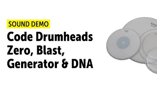 Code Drumheads: Zero Coated Snare,  Blast Coated Bassdrum Codedrumheads 22 Coated Blast