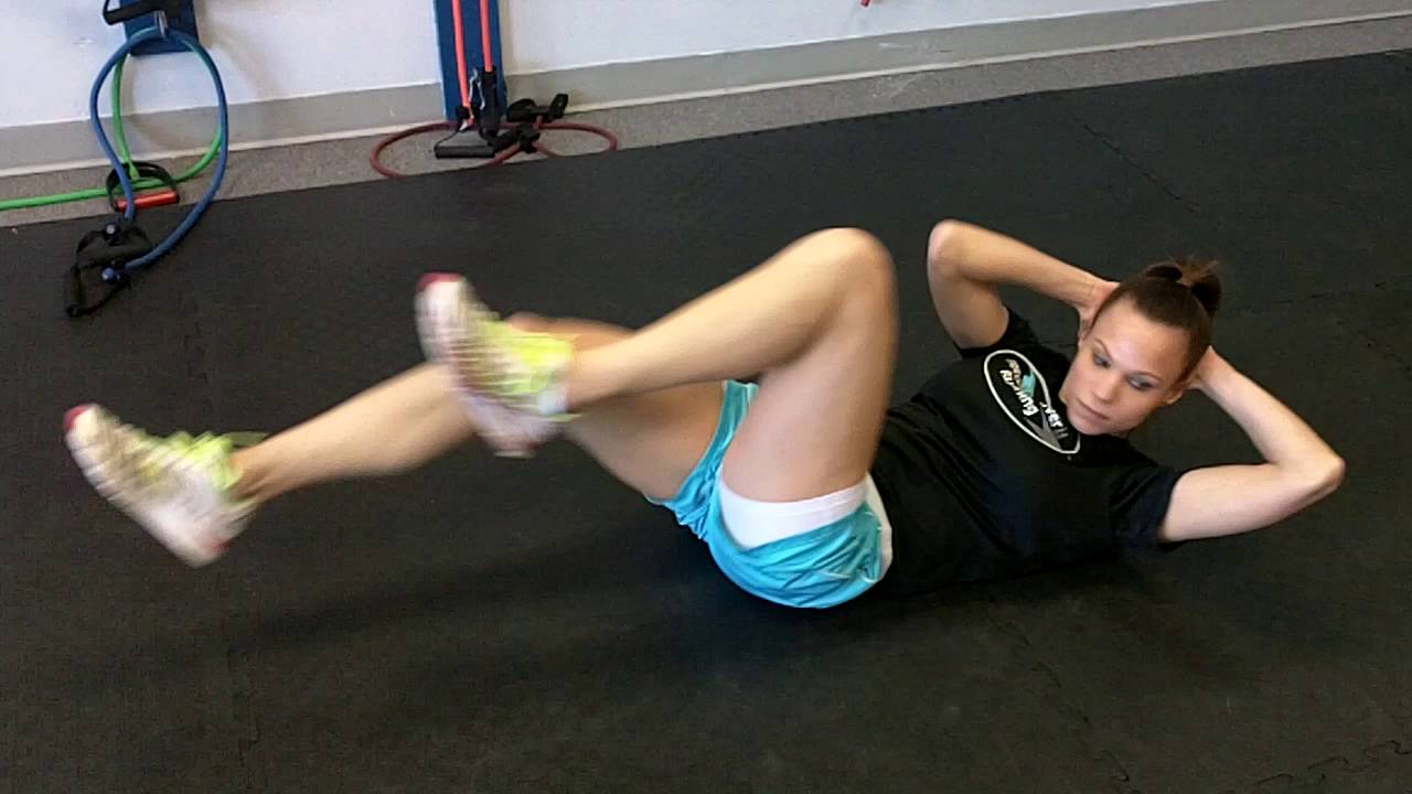 Elbow to Knee Crunch - YouTube