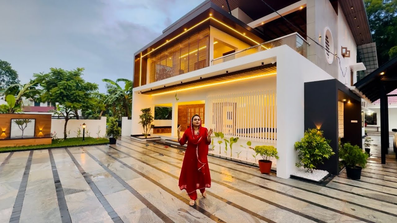 ശരിക്കും ഞെട്ടിച്ചു, വീട് മാത്രമല്ല കിടിലൻ Interior, landscape,car porch,outhouse എല്ലാം/Home tour.