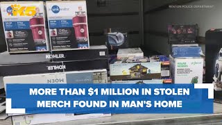 Federal Way man in custody after more than $1 million in stolen merchandise found in his home