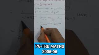 Pg-trb, Maths, 2005-06, Differential Equation, Ug trb,Polytechnic trb, College-TRB, Tnset, Maths