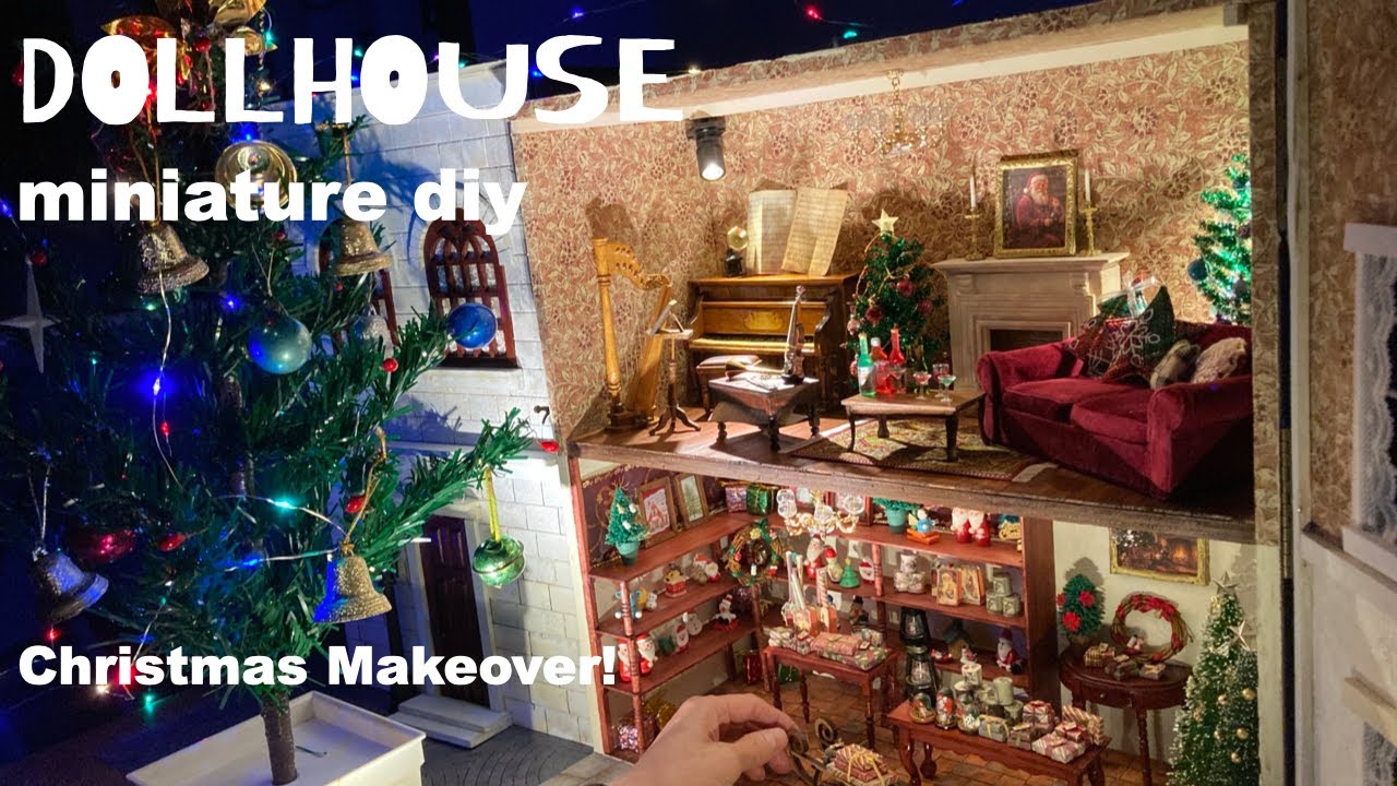1/12 Dollhouse Miniature Christmas] Prepare an antique-style house
