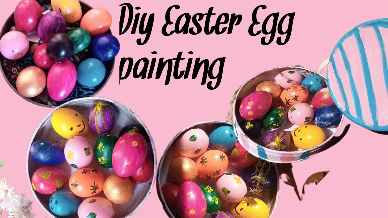 Easter egg painting ideas Acrylic paintingASMR ART YouTube