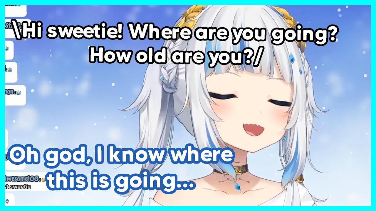 Gura is so smol, security thoughts she is a kid that got lost in the airport