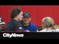 Jays a big hit with the kids at Holland Bloorview