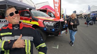 FeuerwehrWilli 2023 und Feuerwehrfrau Marie im Interview auf der RETTmobil 2023 Fulda.