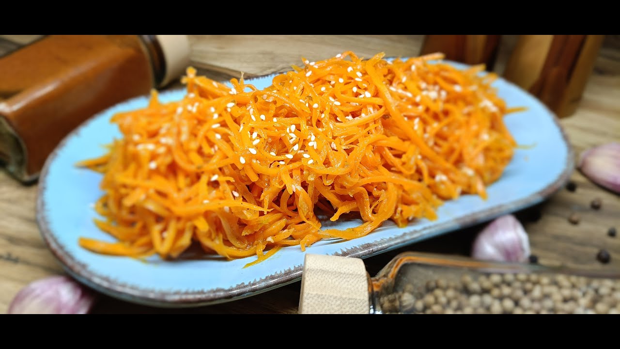 Marchewka po koreańsku. Surówka pikantna i chrupiąca.