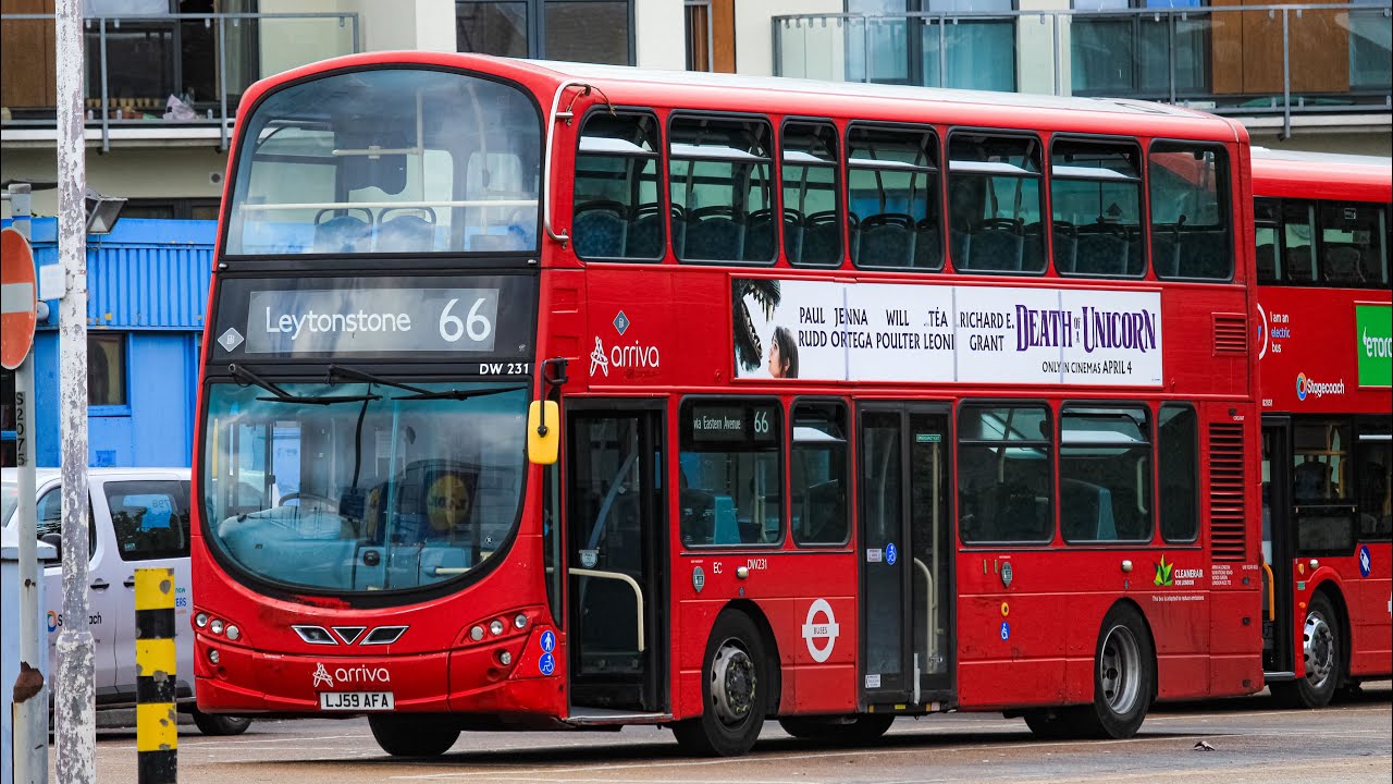 Arriva London Bus Route 66 Wright Gemini 2 VDL DB300 DW231
