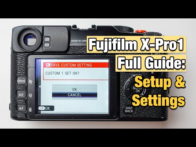 Fujifilm X-Pro1 Setup & Settings - Street Photography - YouTube