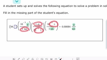 ALEKS: Deducing the unit missing from the solution to a basic quantitative problem