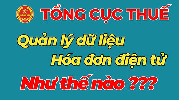 Tổng cục thuế quản lý cơ sở dữ liệu hóa đơn điện tử (Nguồn tổng cục thuế)