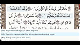 56 - Surah Al Waqiah - Muhammad Jibril  - Quran Recitation, Arabic Text, English Translation
