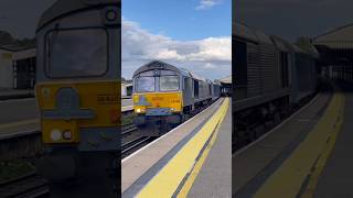GBRf 66748   66742 passing Basingstoke station ECS with a tone! 20/04/26