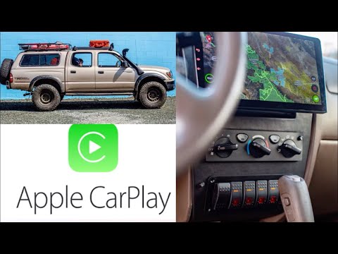 10 inch apple carplay touch screen in a 1st gen 2001 Toyota Tacoma trd offroad