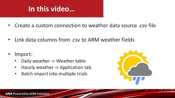 Import Custom Weather Data
