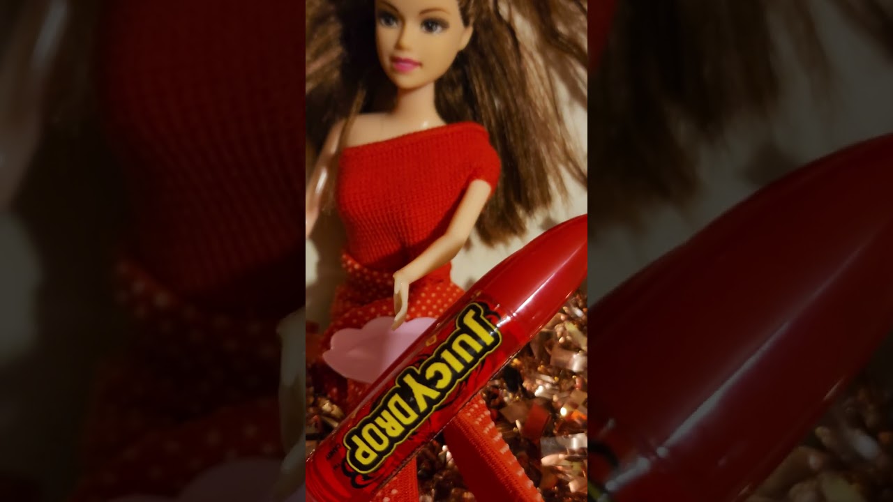 Barbie  in Red  and Juicy Drop Chewy  Gummies and Sour Gel 