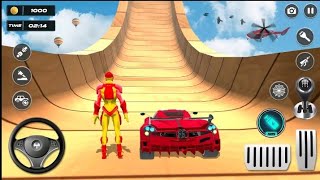 Superhero Car: Mega Ramp games _ superhero Mega Ramp game _ Android gameplay